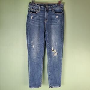 Judy Blue Womens Distressed Walk This City Slim Fit Jeans Size 7 28 JB82204dk